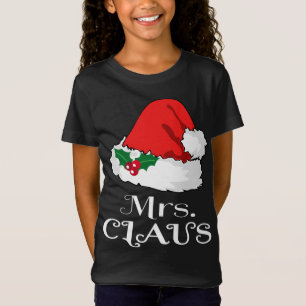 T-Shirt Noël Mme Claus Correspondant Pyjama Santa Hat X-m