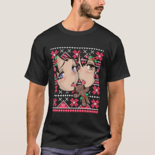 T-shirt Noël moche Otaku Ahegao Ecchi Etchi Lewd Henta