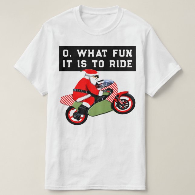 T-shirt Noël moto drôle (Design devant)