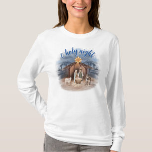T-shirt Noël Nativité Scène O Saint-Chemise de nuit