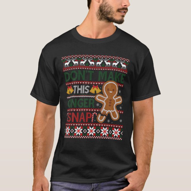 T-shirt Noël ne fait pas de ce gingembre un Noël laid (Devant)