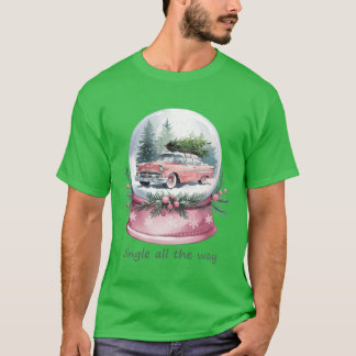 T-shirt Noël neige Noël Rétro Joyeux Noël vin