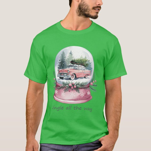 T-shirt Noël neige Noël Rétro Joyeux Noël vin (Devant)