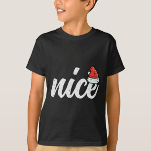 T-shirt Noël Nice Naughty Couple Drôle Noël Correspondance