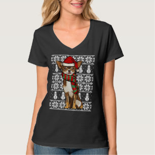 T-shirt Noël Noël Noël Noël Brown Chihuahua Ugly