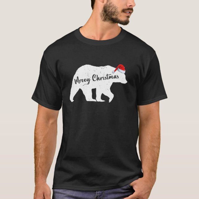 T-shirt Noël Noël Noël Noël Chapeau Polaire Ours Joyeux No (Devant)