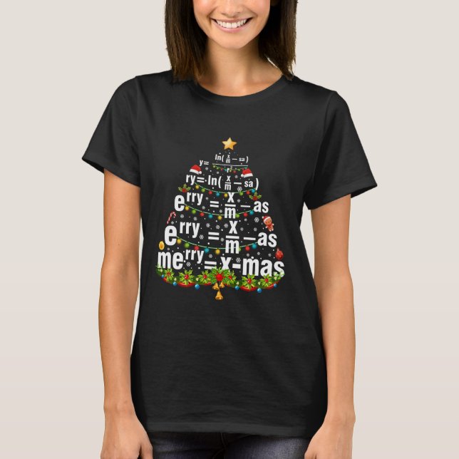 T-shirt Noël Noël Noël Noël Noël Vêtements Maths Noël Arbr (Devant)