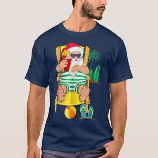 T-shirt Noël Noël Sur La Plage, Hawaiian Christmas Vaca