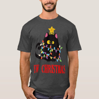T-shirt Noël Nouveau chat noir léger drôle Pajamas Famille