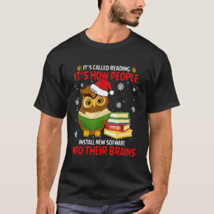 T-shirt Noël Oiseau drôle avec le chapeau du Père Noël ça 