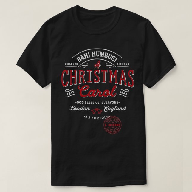 T-shirt Noël ol Bah Humbug Vacances Design Tradition (Design devant)