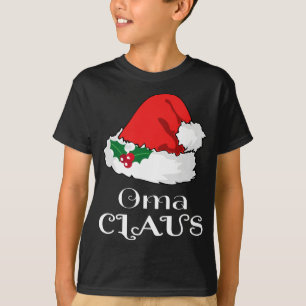 T-shirt Noël Oma Claus Correspondant Pyjama Santa Hat X ma