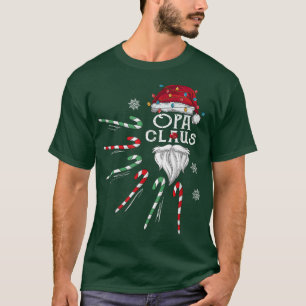 T-shirt Noël Opa Claus Opa Beard Sucre de canne Drôle