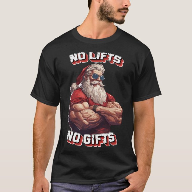 T-shirt Noël - Pas d'ascensions pas de cadeaux Buff Père N (Devant)