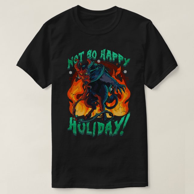 T-shirt Noël pas si heureux Horreur de vacances (Design devant)