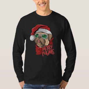 T-shirt Noël Père Noël Carlin Joyeux Pugmas Beau Carlin Ch