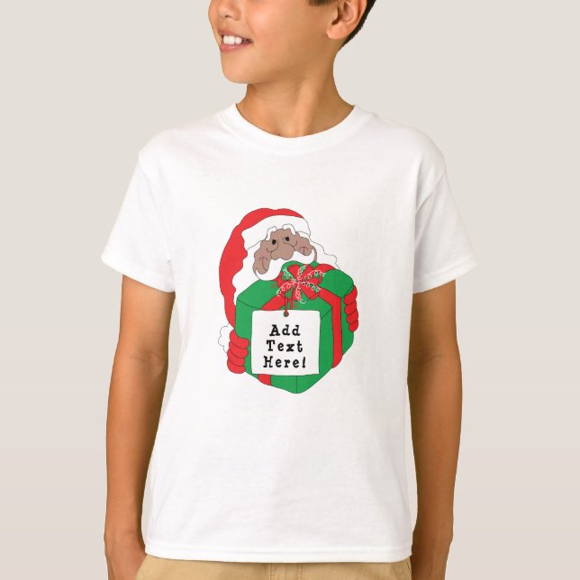 T-shirt Noël Père Noël de couleur dit (Devant)