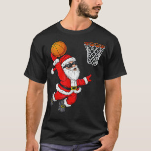 T-shirt Noël Père Noël Dunking Une idée cadeau cool ba