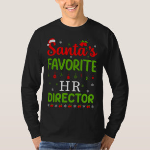 T-shirt Noël Père Noël Favori Réalisateur Hr Mignonne Joye