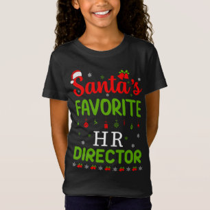 T-Shirt Noël Père Noël Favori Réalisateur Hr Mignonne Joye