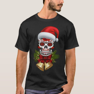 T-shirt Noël Père Noël Jour Du Crâne Sugar Morts