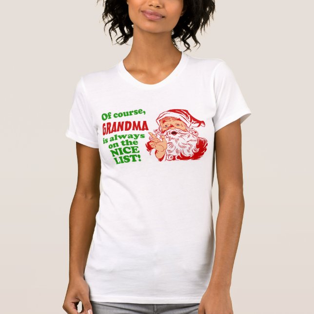 T-shirt Noël personnalisé (de votre nom) (Devant)