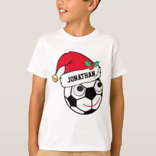 T-shirt Noël personnalisé mignon Soccerball