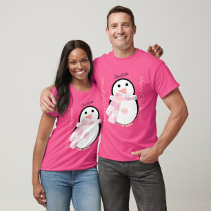 T-shirt Noël personnalisé Pingouin mignon