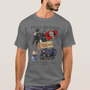 T-shirt Noël Pôle Nord Express Polaire Tous à l'étranger N