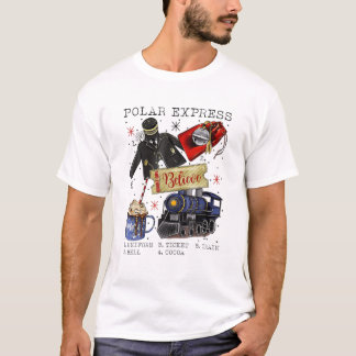 T-shirt Noël Pôle Nord Express Polaire Tous à l'étranger N