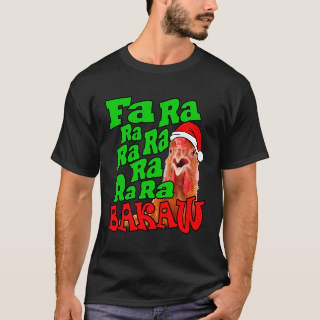 T-shirt Noël Poulet De Noël Fa Ra Ra Ra Vilain Noël (Devant)