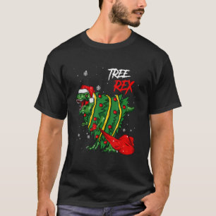T-shirt Noël pour les garçons Dinosaure Arbre Rex Pajamas