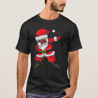 T-shirt Noël pour les garçons filles Dabbing Père Noël Xma
