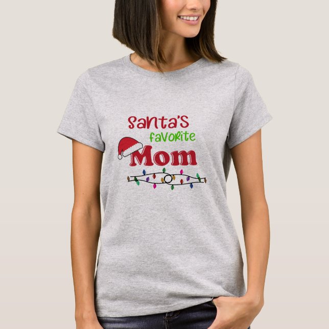 T-shirt Noël préféré de la maman de Père Noël (Devant)