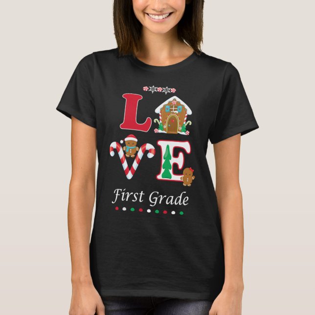 T-shirt Noël Première année de vacances Enseignants Étudia (Devant)