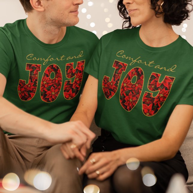 T-shirt Noël Rouge Poinsettia Confort & Joie (Créateur téléchargé)