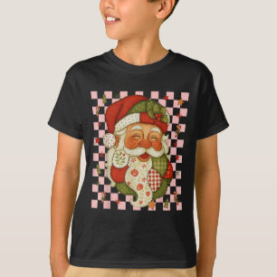 T-shirt Noël Santa Claus Patchwork Famille correspondante