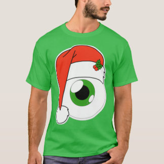 T-shirt Noël Santa Hat Eyeball Green Iris 2