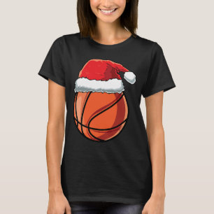 T-shirt Noël Santa Hat Joueur de basket-ball Funny Boys X