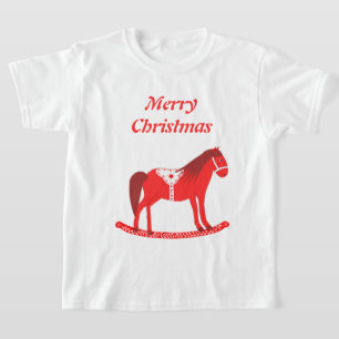 T-shirt Noël scandinave Cheval Rocse Custom