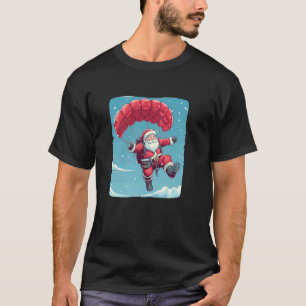 T-shirt Noël Skydiving Drôle pour le Père Noël et l'Amour