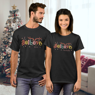 T-shirt Noël super Je crois que je suis enceinte Nouveau b