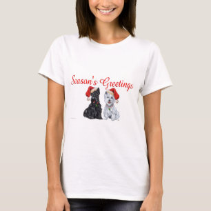T-shirt Noël Terrier Écossais