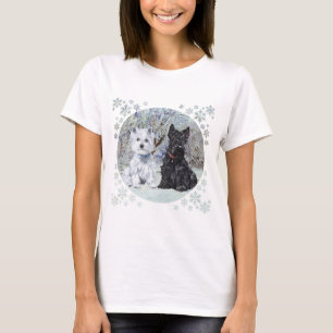 T-shirt Noël Terrier Écossais