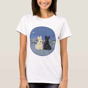 T-shirt Noël Terrier Écossais