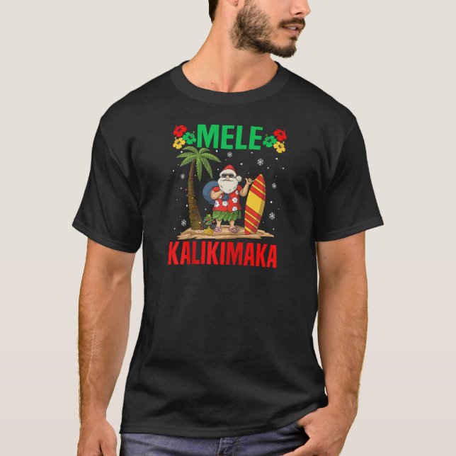 T-shirt Noël tropical de Mele Kalikimaka Noël Hawaï S (Devant)