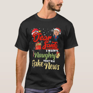 T-shirt Noël Trump Cher Père Noël Faux News Drôle Noël Moi