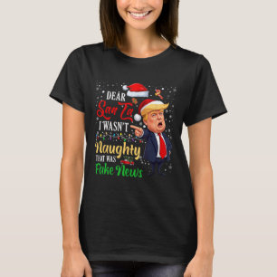 T-shirt Noël Trump Cher Père Noël Faux News Drôle Noël Moi