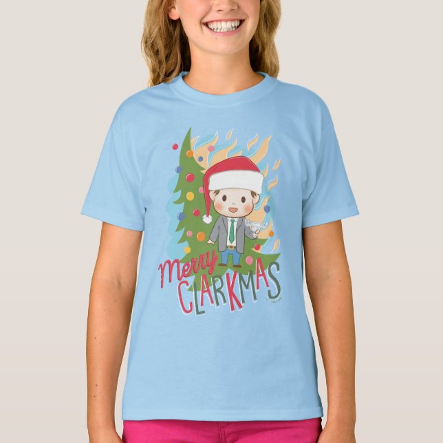 T-shirt Noël vacances Joyeux Clarkmas (Devant)