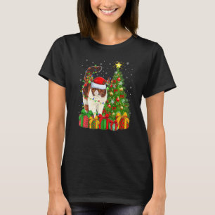 T-shirt Noël Vacances Santa Chat Persan Sapin de Noël
